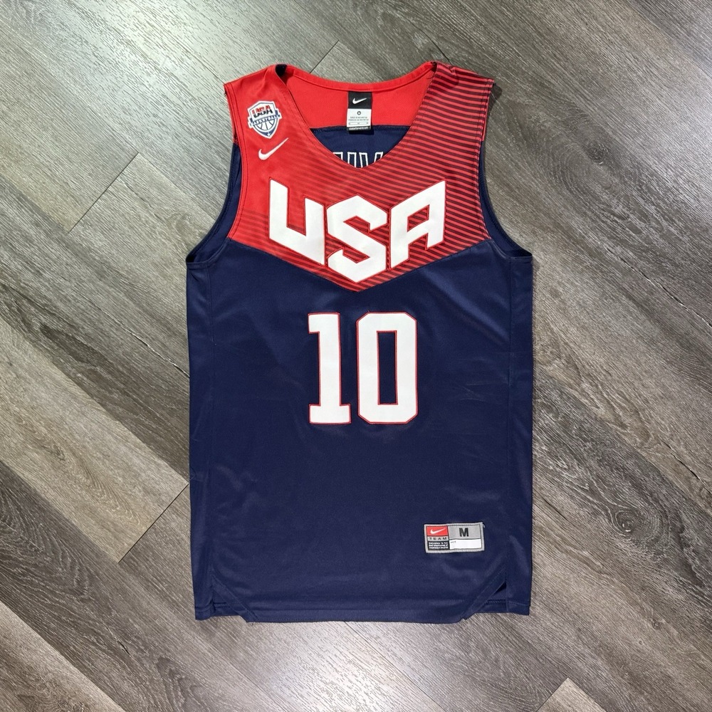 Nike USA Team Basketball Jersey #10 Kyrie Irving Size Medium Blue NBA